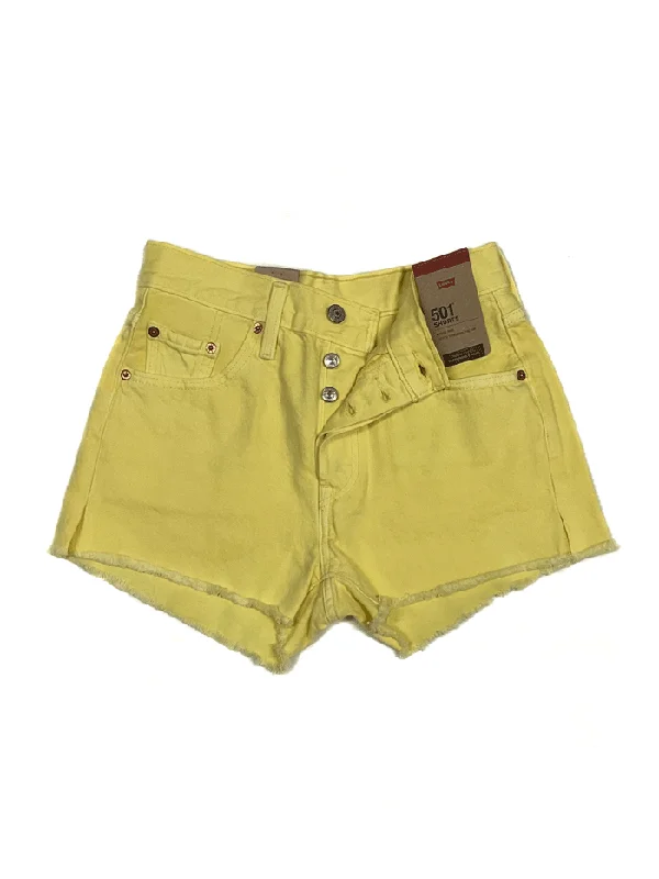 Levi's 563270328 Womens 501 Original Shorts Light Yellow