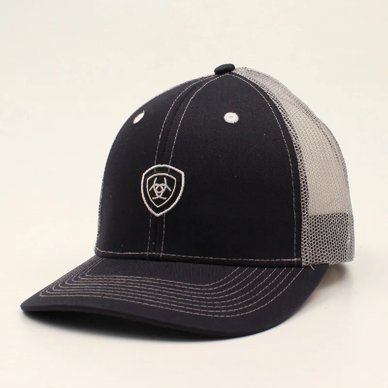 Men's Navy Ariat Shield Logo Ballcap