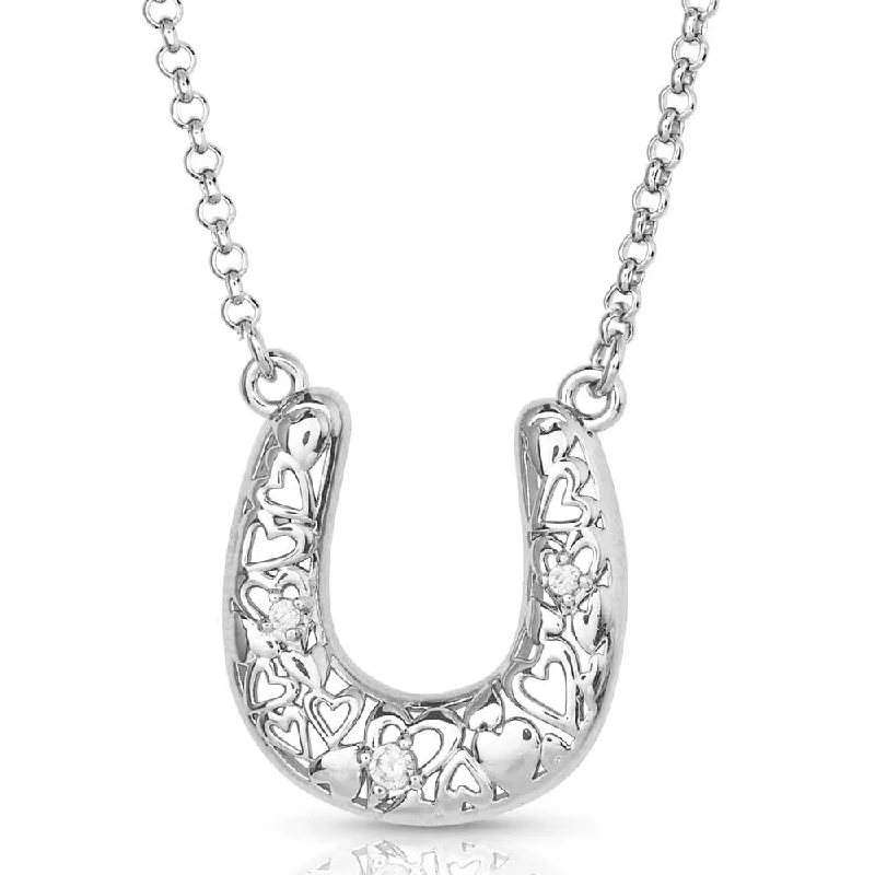 Montana Silversmiths Heartfelt Luck Horseshoe Necklace