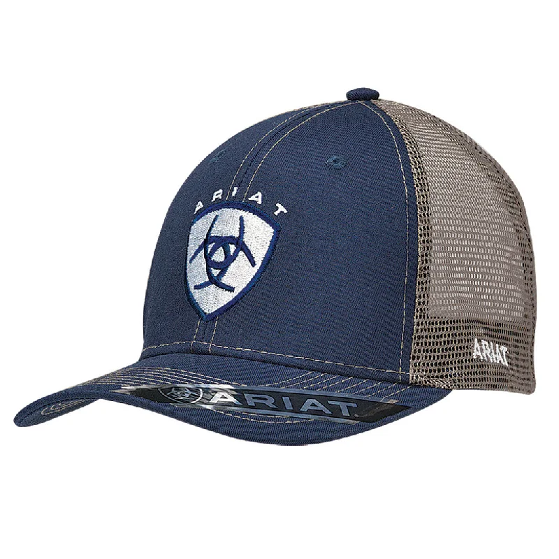 Navy Ariat Logo Ballcap