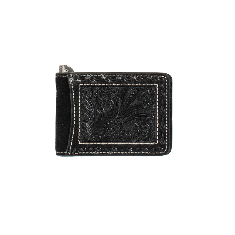 Nocona Black Roughout Bifold Wallet