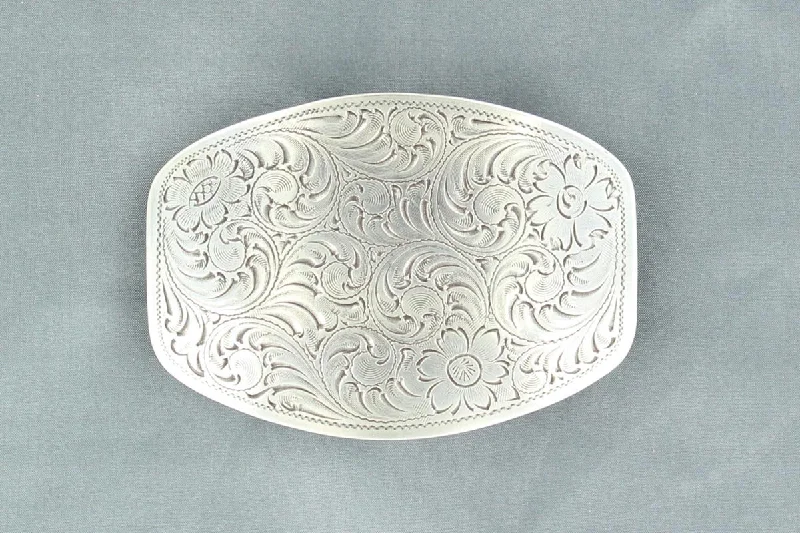 Nocona Silver Floral Scrolled Buckle