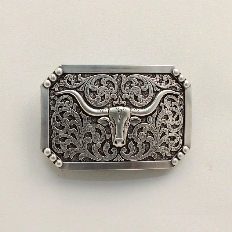 Nocona Smooth Edge Longhorn Belt Buckle