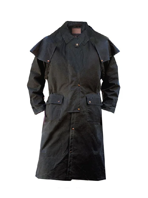 Outback Trading Company 2042-BLK Oilskin Low Rider Duster Black