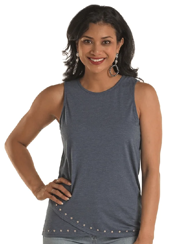 Panhandle LW20T03443 Ladies Tulip Hem Tank Navy