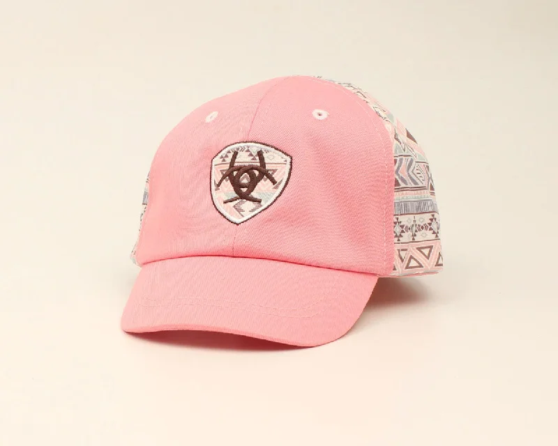 Pink Ariat Infant Ballcap with Aztec Print Back