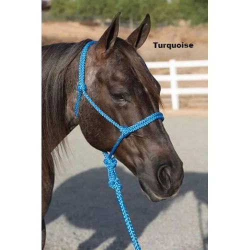 Professional's Choice Ranch Hand Rope Halter-Turquoise