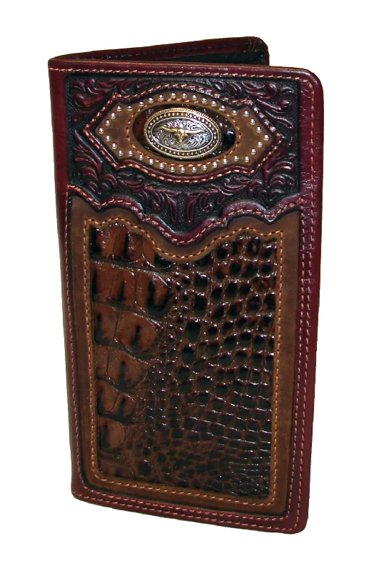 Silver Creek Classic Brown Camain Print Cattle Drive Rodeo Wallet