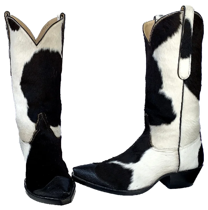 TRES OUTLAWS FALCONHEAD Calf Hair On Hide Cowhide Pony Exotic Western Cowgirl Cowboy Boots