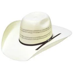 Twister Four Row Vented Ivory Bangora Western Straw Hat