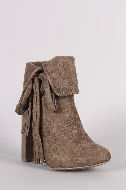 Wild Diva Lounge Fold Over Slouchy Booties