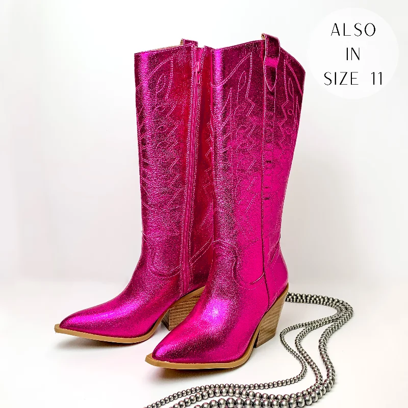 Corky's | Howdy Western Stitch Boots in Metallic Fuchsia